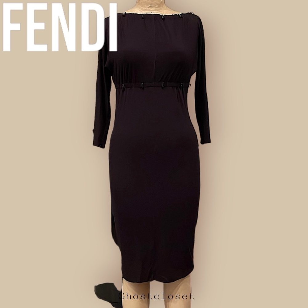 🎉HP🎉 2012 Fendi Plum Open Back Dress-38